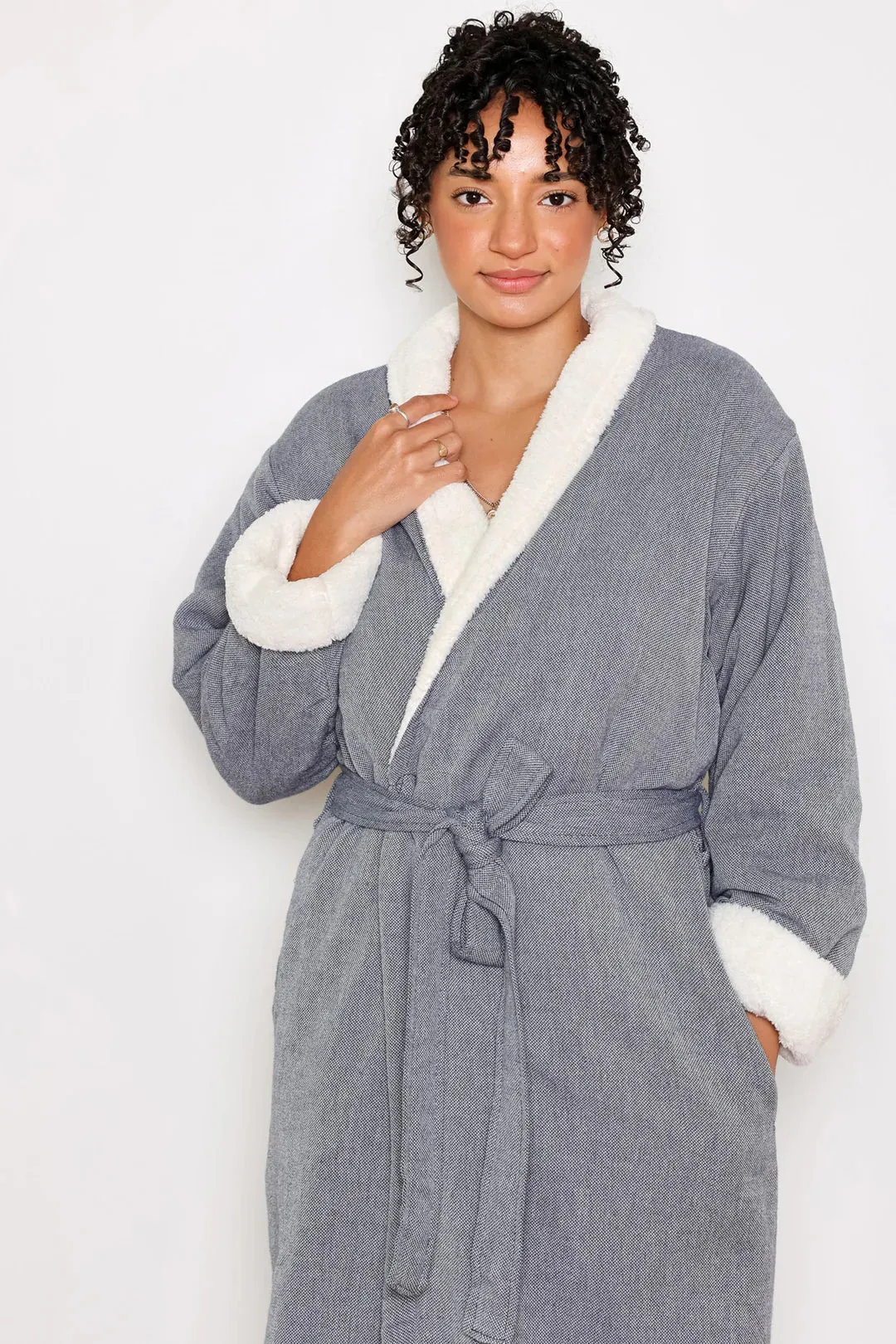 Tofino Towel Nordic Robe | Sand, Navy   Grey