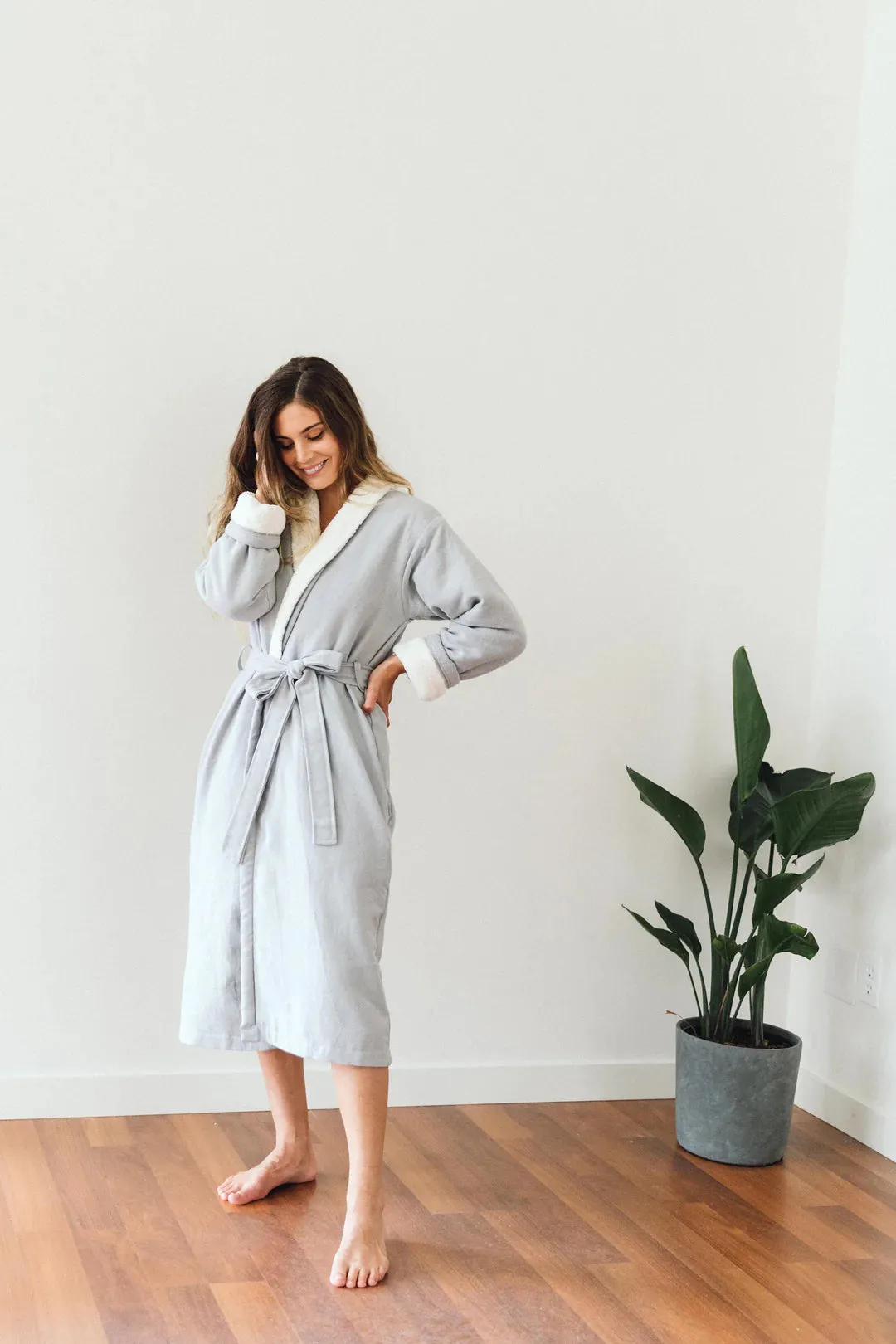 Tofino Towel Nordic Robe | Sand, Navy   Grey