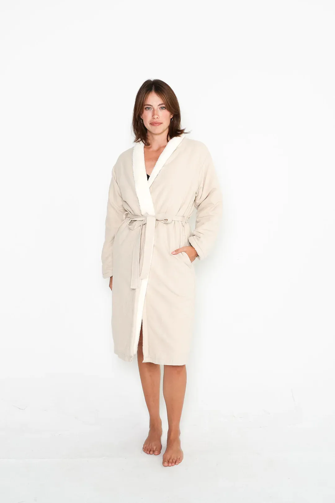 Tofino Towel Nordic Robe | Sand, Navy   Grey
