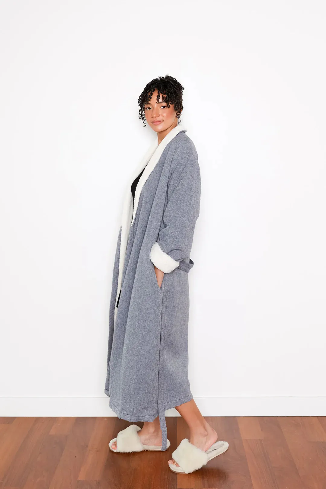 Tofino Towel Nordic Robe | Sand, Navy   Grey