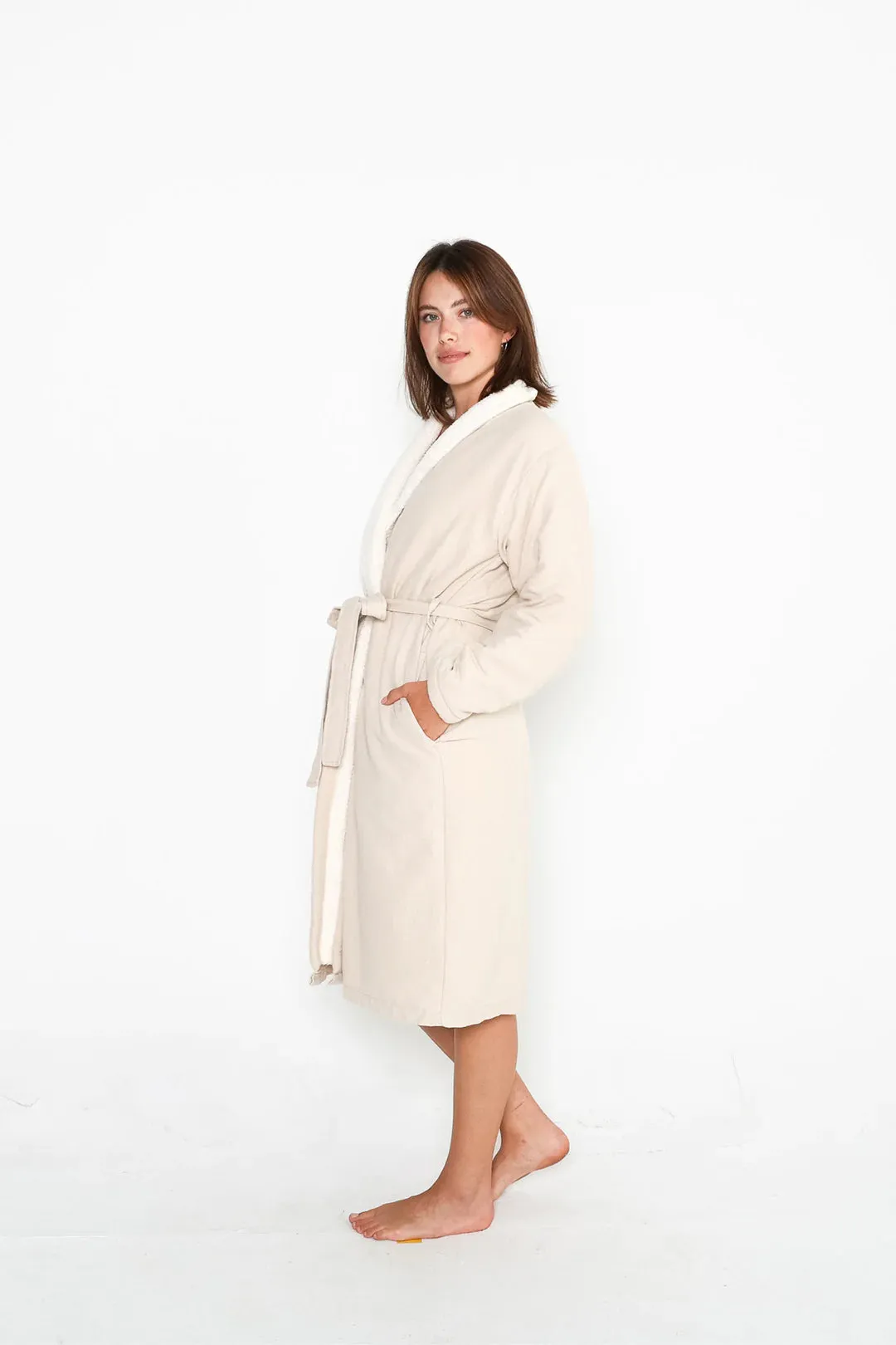 Tofino Towel Nordic Robe | Sand, Navy   Grey