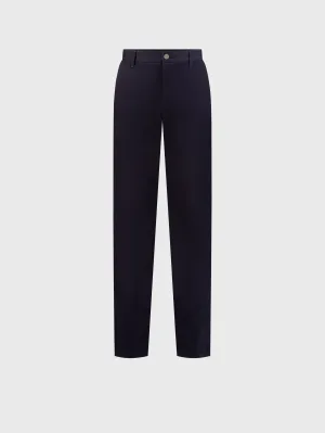 Trousers with Ribbed Elastic Waistband Blue Navy