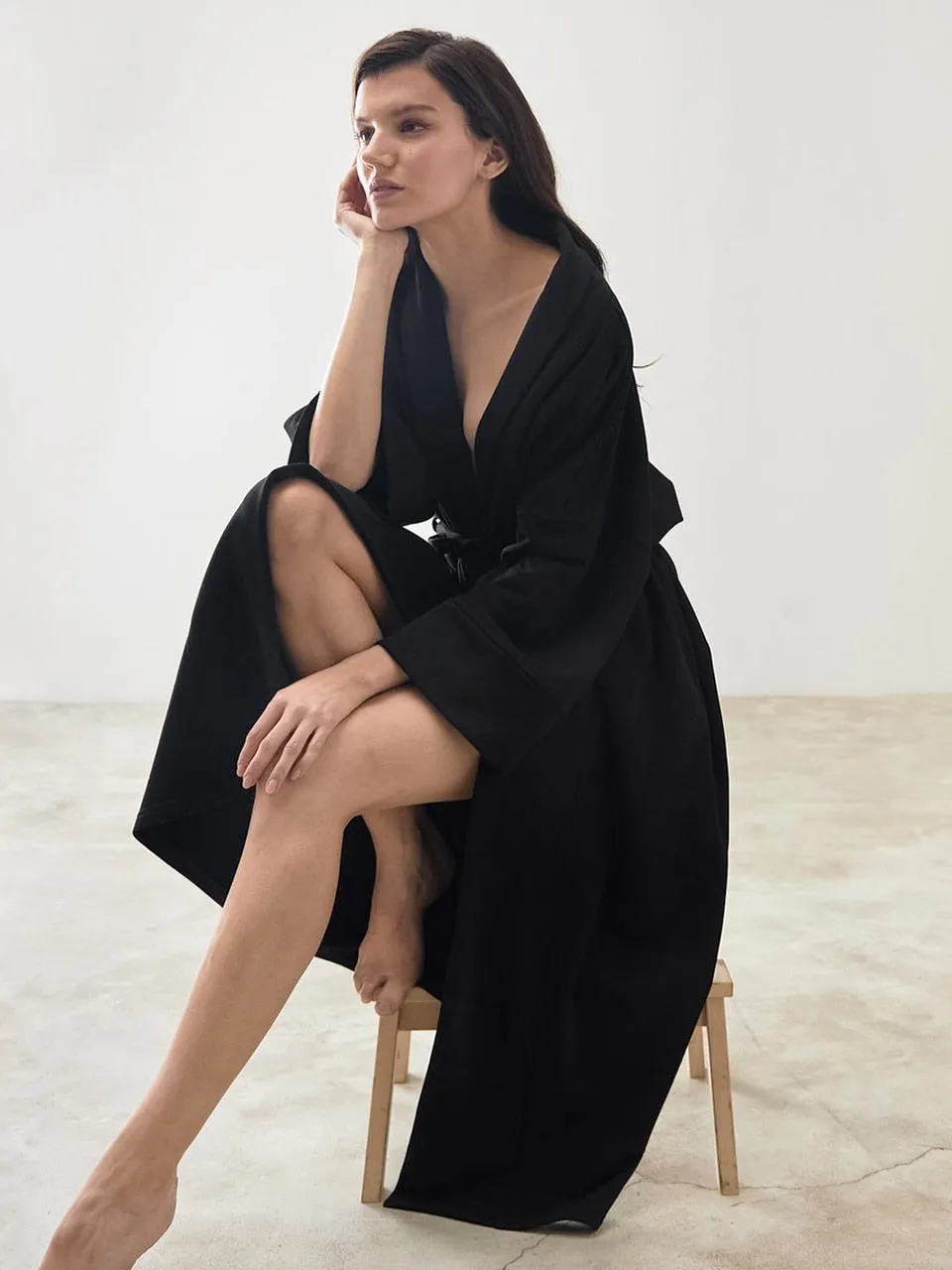 Wenkouban Pure Color Elegant Robes Women Sleepwear Full Sleeve Bathrobe Female Nightwear Lace Up Women's Pajamas Flare Sleeve Robe Nighite