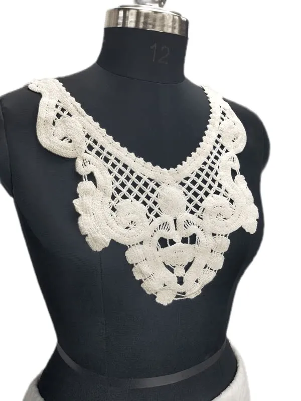 Whimsical Wonder White Lace Neckline