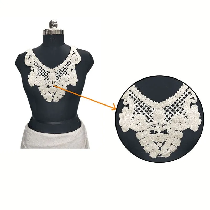 Whimsical Wonder White Lace Neckline