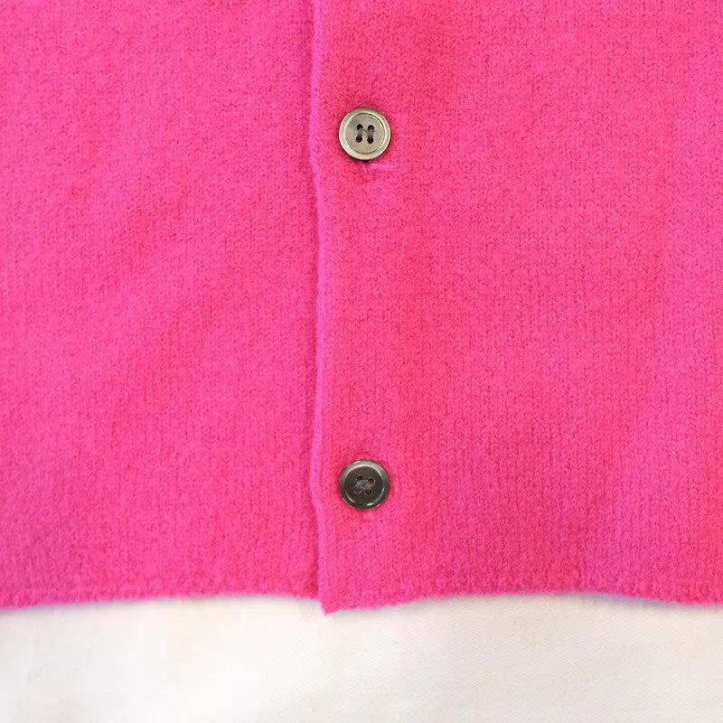 wool square cardigan