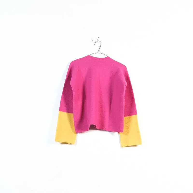 wool square cardigan